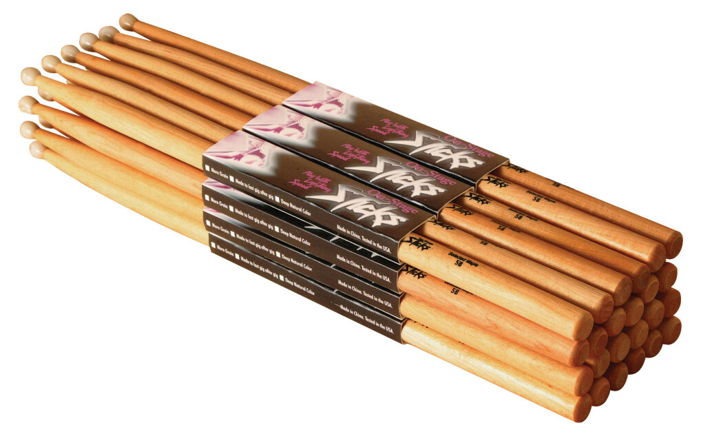 On-Stage Hickory Drumsticks, 12 Pairs
