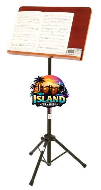 On-Stage SM7312W Conductor Stand with Wide Wooden Bookplate