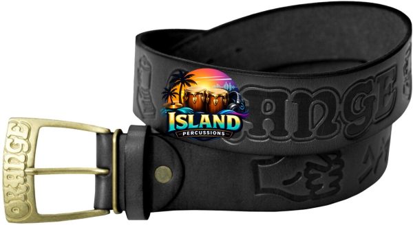 Orange Leather Belt