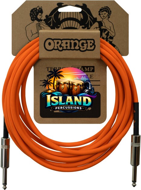 Orange Terror Stamp Straight/Straight Speaker Cable