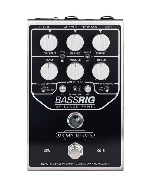 Origin Effects BassRIG '64 Black Panel Preamp and Overdrive Pedal