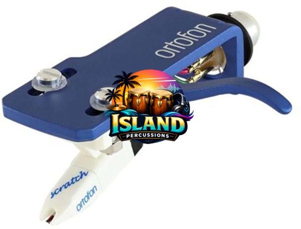 Ortofon OM Scratch White Cartridge Pre-Mounted on SH-4 Blue Headshell