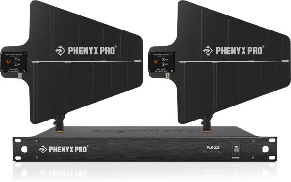 Phenyx Pro PAS-225X Antenna Distribution System Bundle for UHF Wireless Microphone Systems