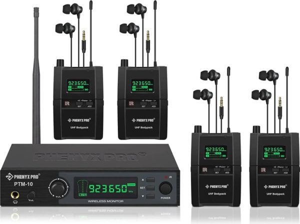 Phenyx Pro PTM-10-4B UHF Stereo Wireless In-Ear Monitor System