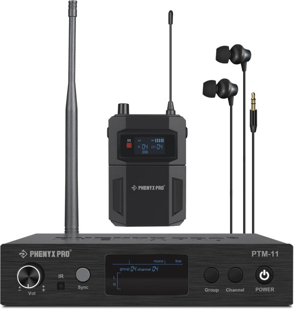 Phenyx Pro PTM-11-1B UHF Mono Wireless In-Ear Monitor System