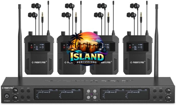 Phenyx Pro PTM-33-4B Quad-Channel UHF Mono Wireless In-Ear Monitor System