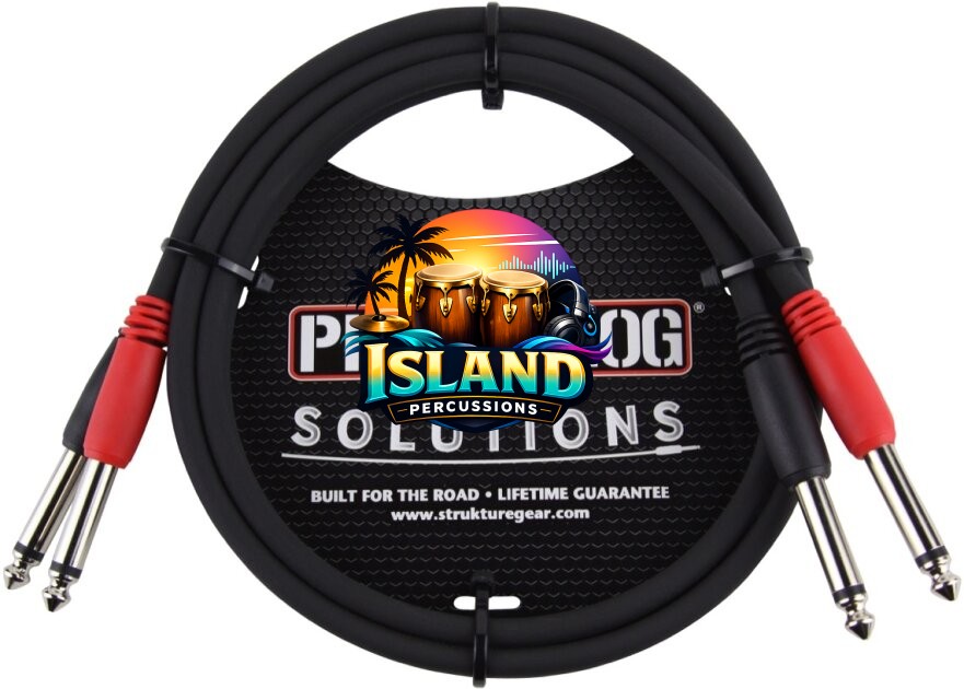Pig Hog Dual 1/4" TS Cable