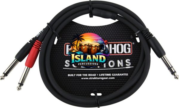 Pig Hog Dual TRS to 1/4" Insert Cable