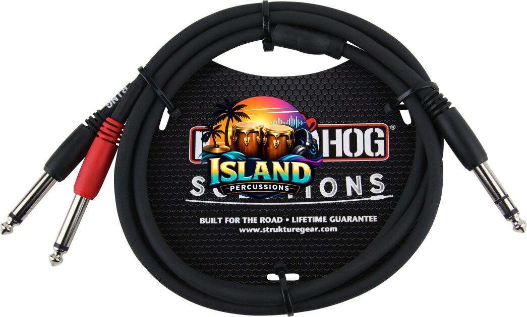 Pig Hog Dual TRS to 1/4" Insert Cable