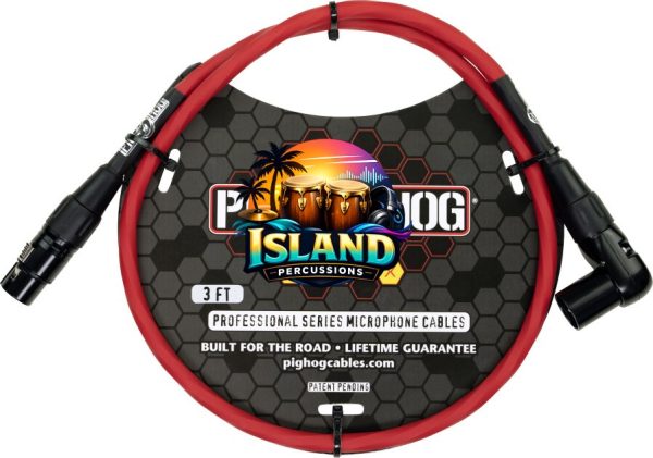 Pig Hog Hex Series Right-Angle XLR Microphone Cable