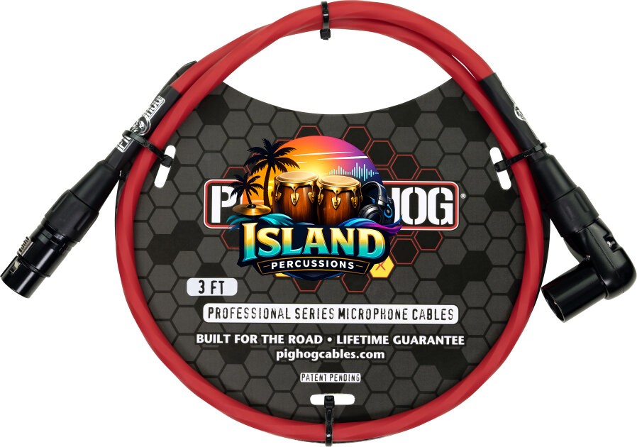 Pig Hog Hex Series Right-Angle XLR Microphone Cable