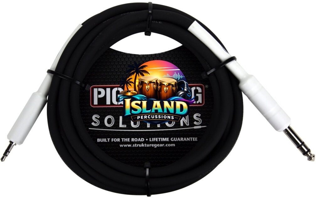 Pig Hog PX48J6 1/4" TRS (Male) to 3.5mm (Male) Adaptor Cable