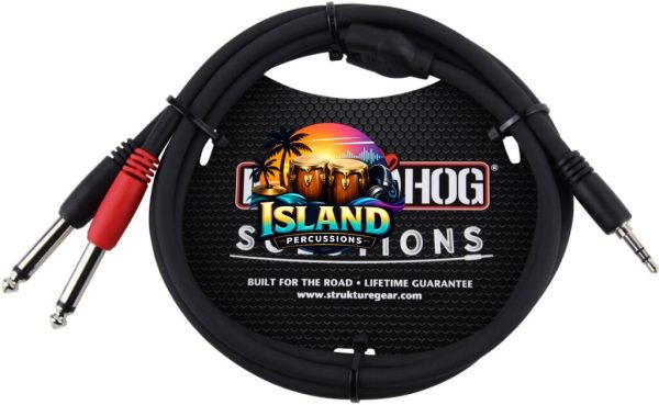 Pig Hog Solutions Stereo Breakout Cable, 3.5mm to Dual 1/4"