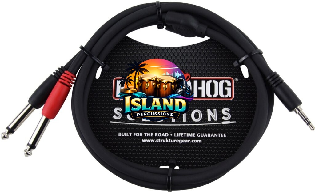 Pig Hog Solutions Stereo Breakout Cable, 3.5mm to Dual 1/4"