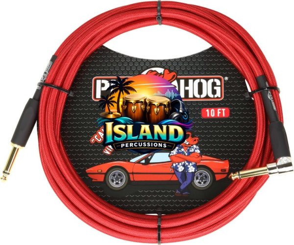 Pig Hog Vintage Series Instrument Cable, 1/4" Straight to 1/4" Right Angle