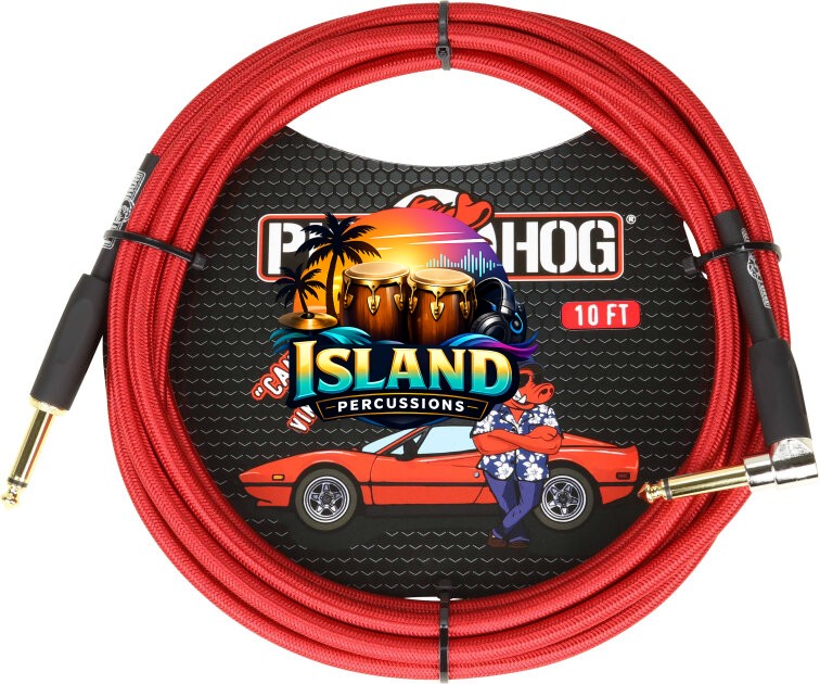 Pig Hog Vintage Series Instrument Cable, 1/4" Straight to 1/4" Right Angle