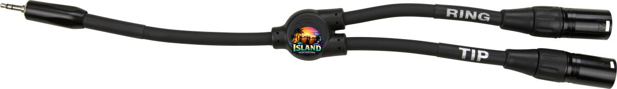 Pig Hog Y Cable (3.5 mm to Dual XLR Male)