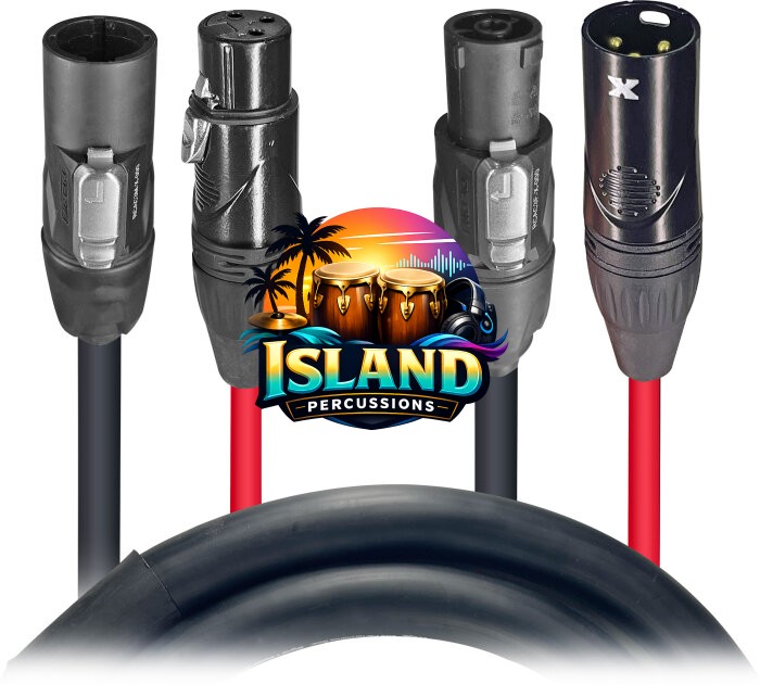 ProX XC-TR112-XLR Power Con and XLR Combo Jumper Cable for Speakers