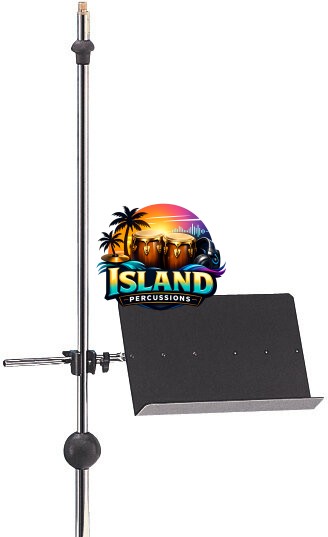 Quik Lok MS303 Chrome Clamp-On Sheet Music Holder for Microphone Stand - Small