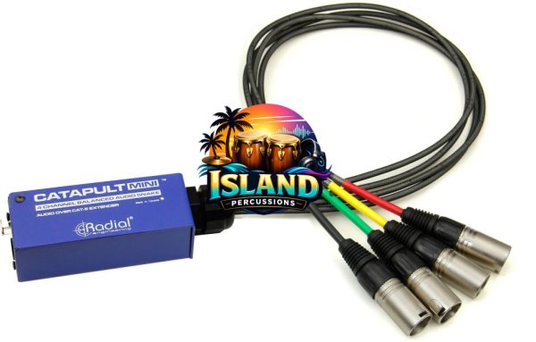 Radial Catapult Mini RX 4-Channel Audio Cat5 Snake Box (with 4 XLR-M Connectors)