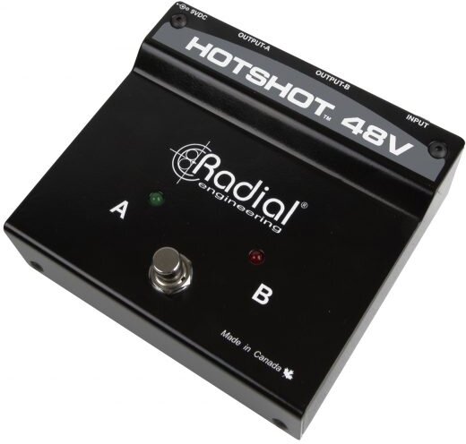 Radial HotShot 48V Phantom Power Supply and Microphone Switcher