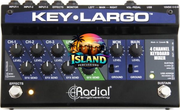 Radial Key-Largo Stereo Keyboard 4-Channel Mixer