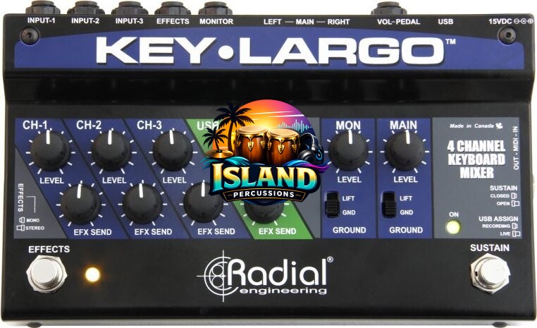 Radial Key-Largo Stereo Keyboard 4-Channel Mixer
