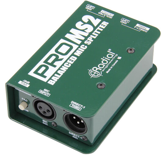 Radial ProMS2 Passive Microphone Splitter
