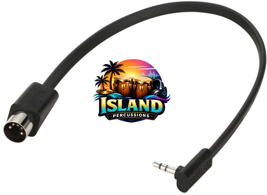 RockBoard Flat TRS to 5-Pin DIN MIDI Cable