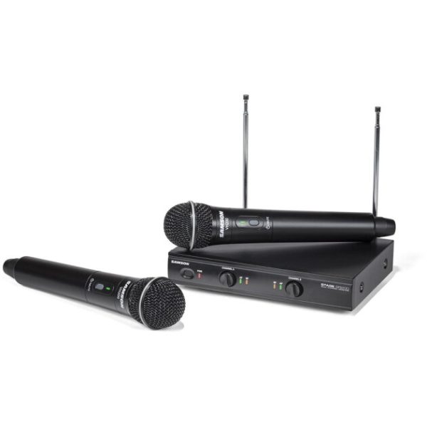 Samson Stage 200 Dual-Channel Handheld VHF Wireless Microphone System