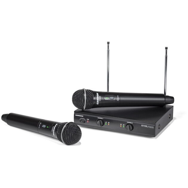Samson Stage 200 Dual-Channel Handheld VHF Wireless Microphone System
