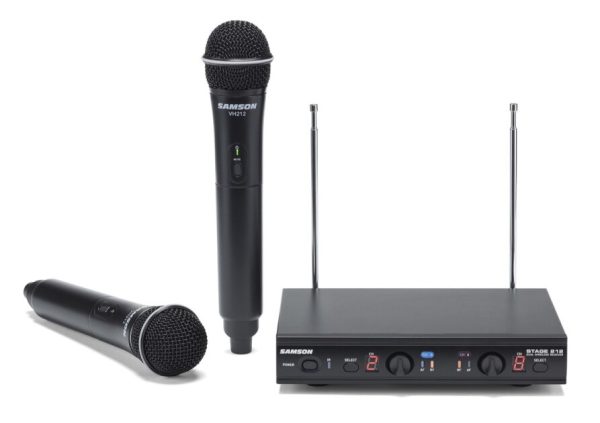 Samson Stage 212 Dual Handheld Vocal VHF Wireless Microphone System