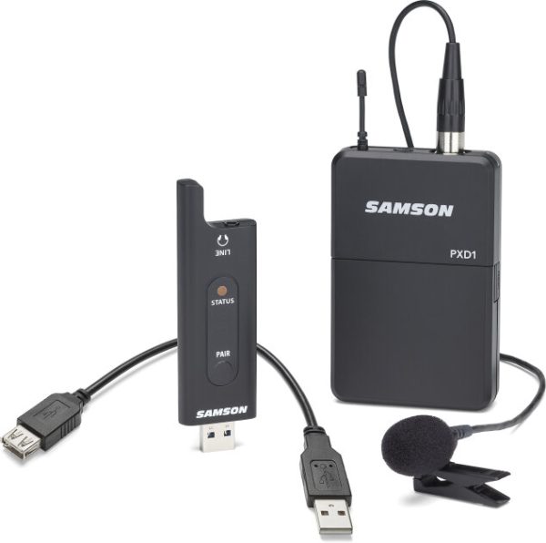 Samson XPD2 LM8 USB Digital Wireless Lavalier Microphone System