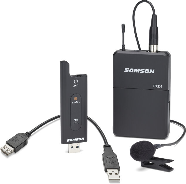 Samson XPD2 LM8 USB Digital Wireless Lavalier Microphone System