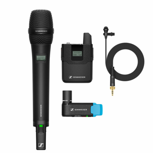 Sennheiser AVX Digital Wireless Interview Set Combination System with Lavalier and Handheld Microphones