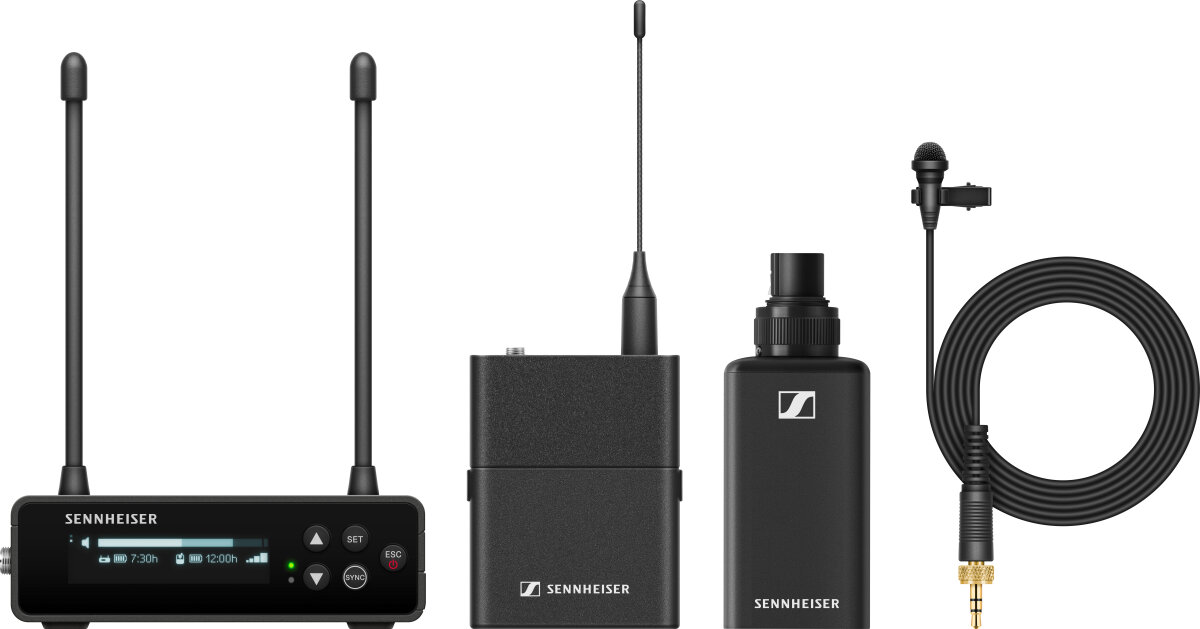 Sennheiser EW-DP Portable ENG Set Wireless Camera-Mount System with Omni Lavalier and Plug-On Transmitter