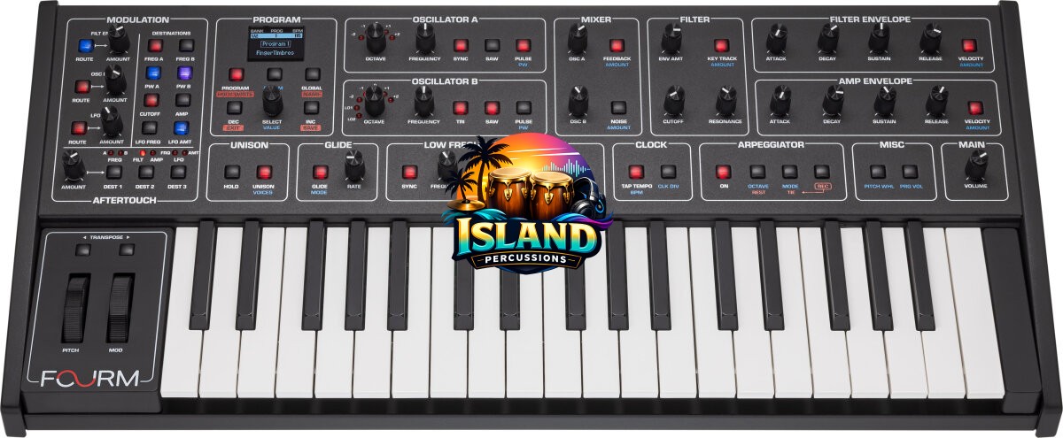 Sequential Fourm Compact Analog Keyboard Synthesizer