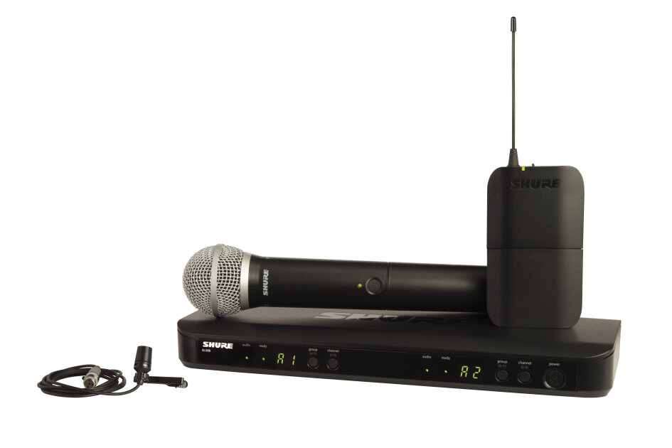 Shure BLX1288/CVL Combination Wireless CVL Lavalier and PG58 Handheld Microphone System