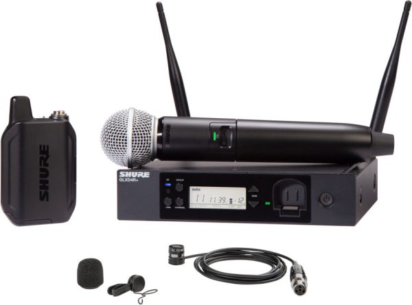 Shure GLXD124R+/85M Single-Channel Combo Wireless System with SM58 Handheld and WL185m Lavalier Microphones
