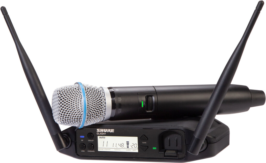 Shure GLXD24+/B87 Handheld Wireless Beta 87a Microphone System