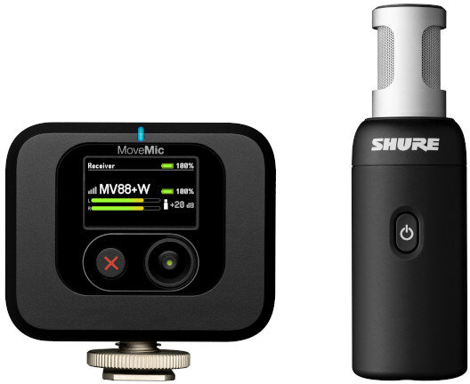 Shure MoveMic 88 Plus Wireless Microphone Receiver Kit