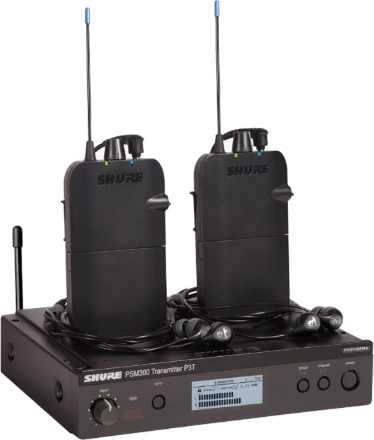 Shure PSM300 Twin Pack Wireless In-Ear Monitor System with SE112 Earphones