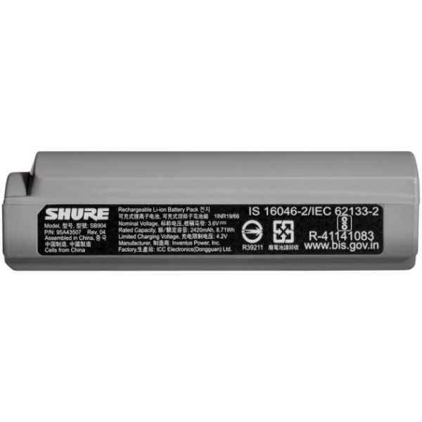 Shure SB904 GLXD+ Rechargeable Lithium-Ion Battery