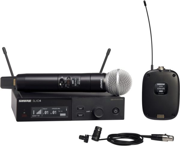Shure SLXD124/85 SM58/WL185 Combo Wireless Microphone System