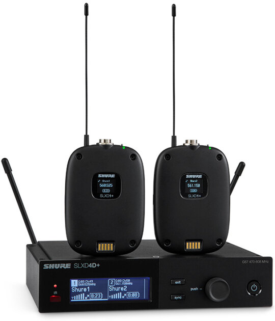 Shure SLXD14D+ Dual-Channel Bodypack Wireless System