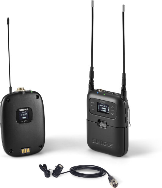 Shure SLXD15/W85 Portable Digital Wireless System with SLXD1 Bodypack Transmitter and WL185 Cardioid Lavalier Microphone