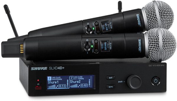 Shure SLXD24D+/SM58 Dual-Channel Wireless System with Two SM58 Handheld Microphones