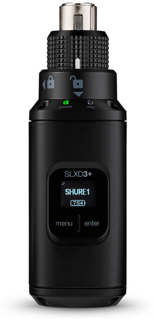 Shure SLXD3+ Plug-On Digital Wireless Microphone Transmitter