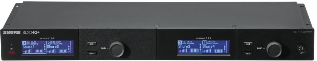 Shure SLXD4Q+ Quad-Channel Digital Wireless Receiver