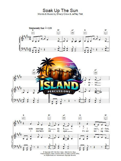 Soak Up The Sun - Piano/Vocal/Guitar
